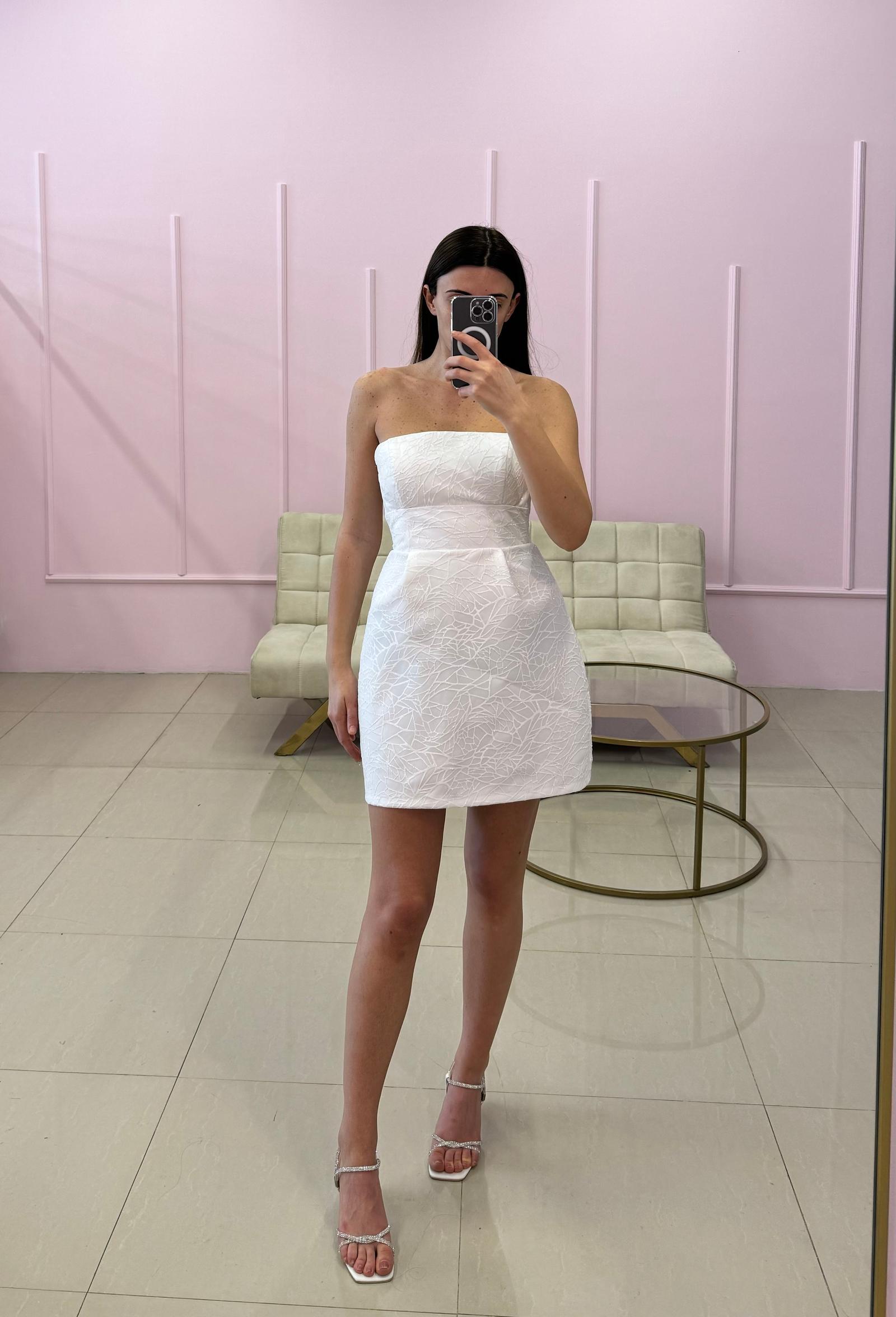 Chic Strapless Statement Mini Dress