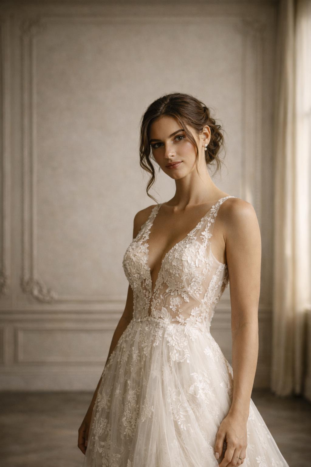 Bride in a couture gown