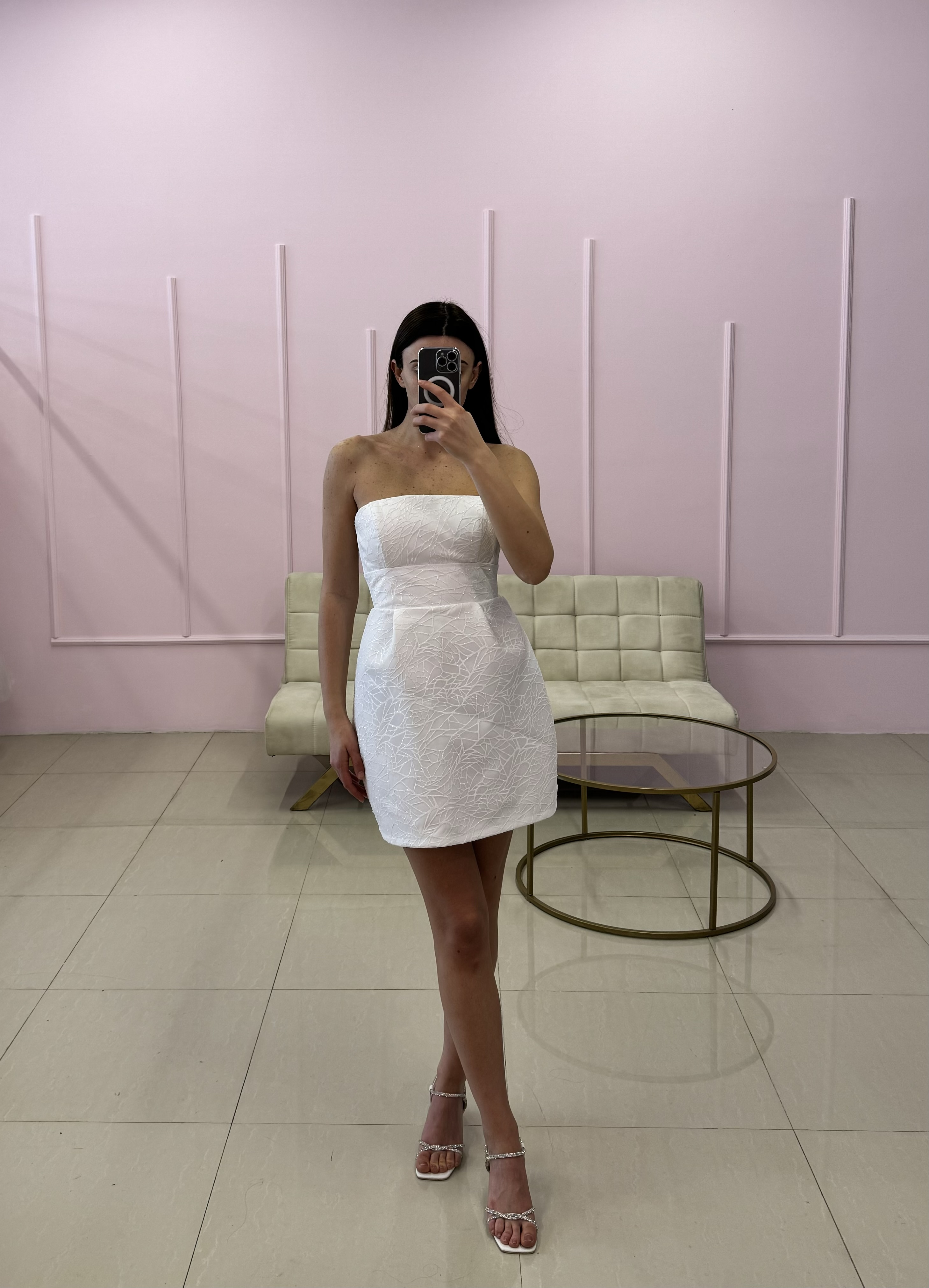 Chic Strapless Statement Mini Dress
