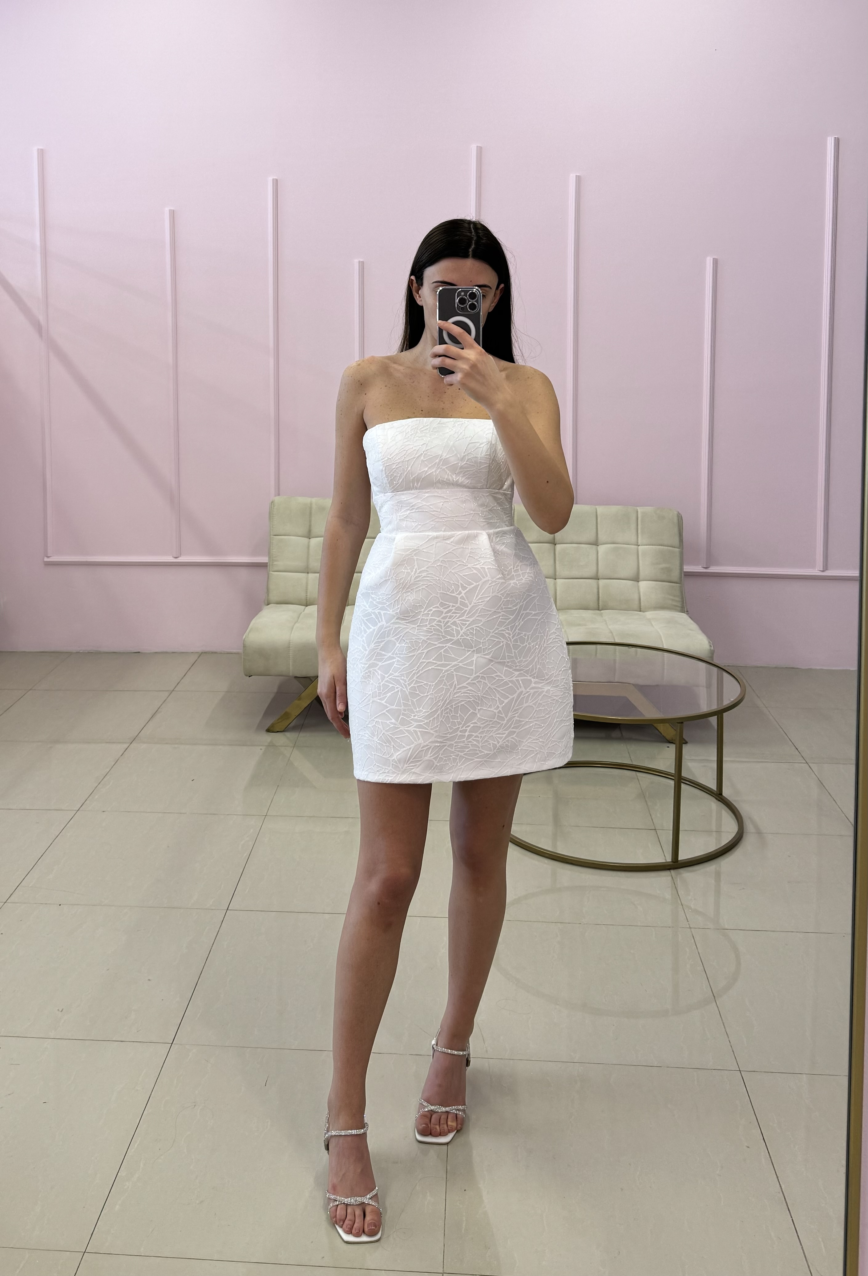 Chic Strapless Statement Mini Dress