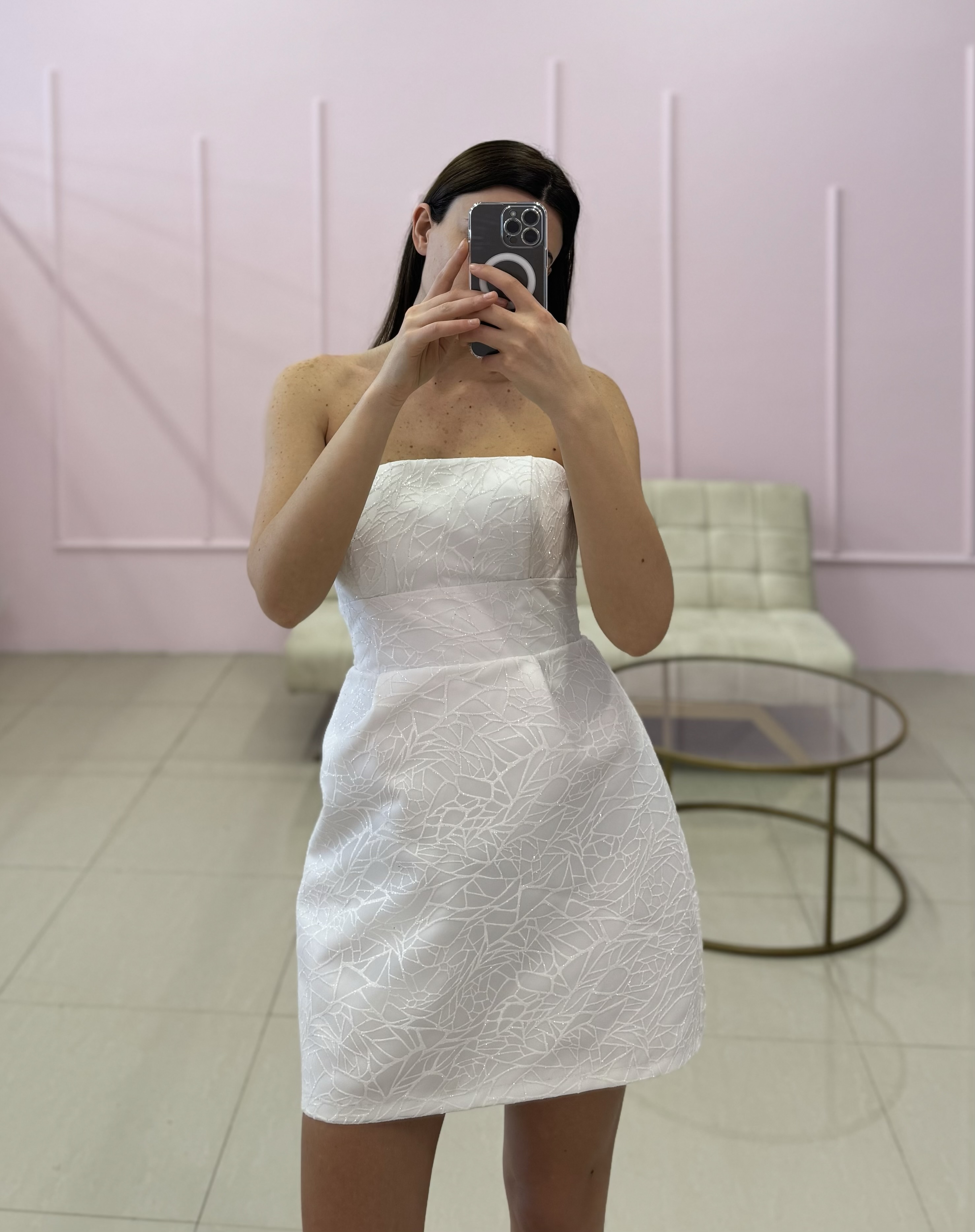 Chic Strapless Statement Mini Dress